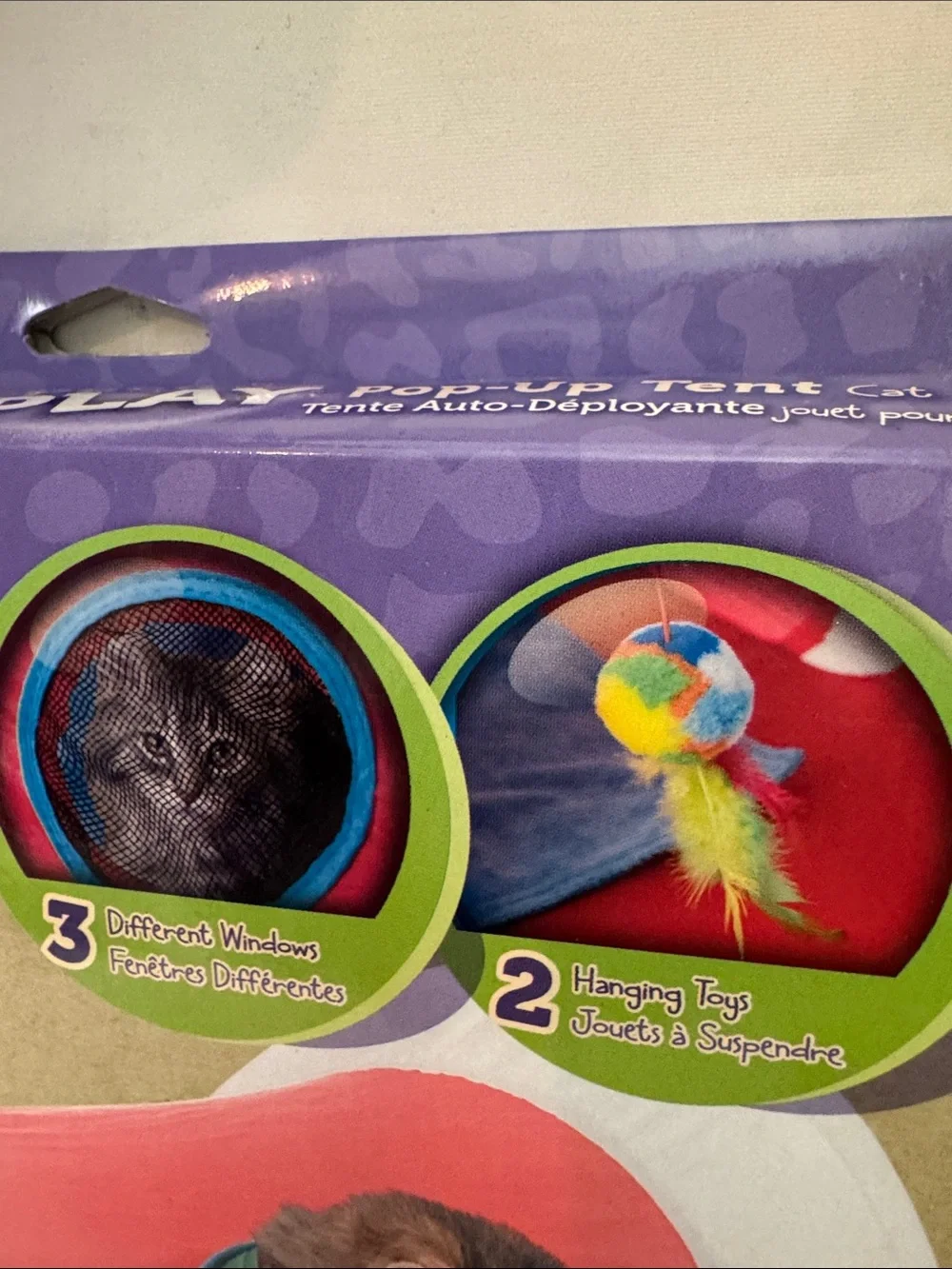 Just for Cats Peek & Play Pop-Up Tent - Red New in Box